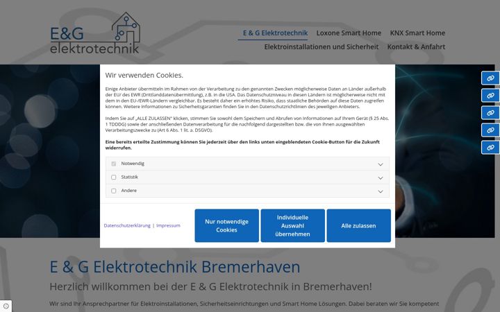 Screenshot di elektrotechnik-eg.de
