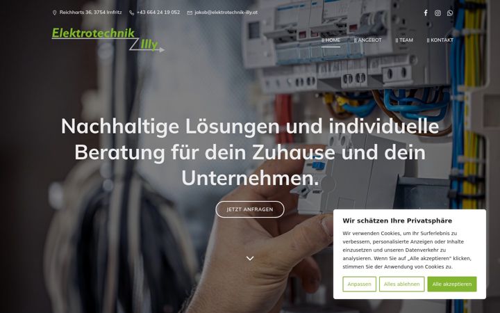 Screenshot di elektrotechnik-illy.at