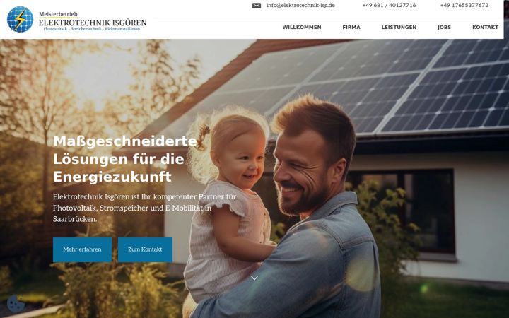 Zrzut ekranu elektrotechnik-isg.de