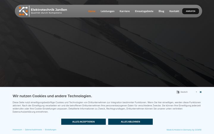 Screenshot of elektrotechnik-janssen.com