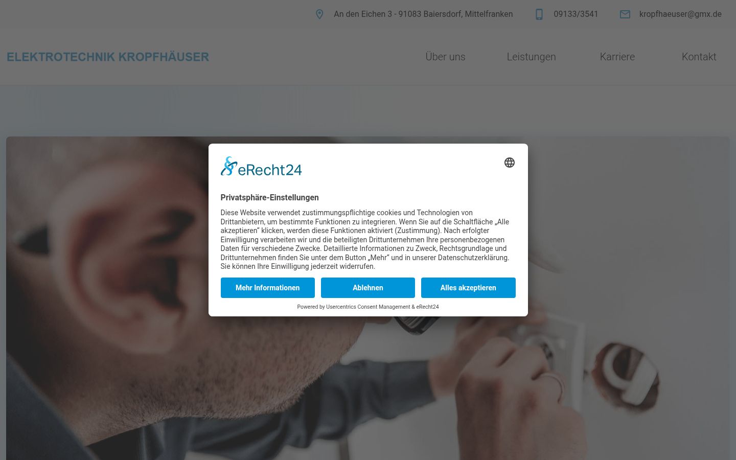 Snímka obrazovky banera súhlasu zobrazeného pred akoukoľvek interakciou