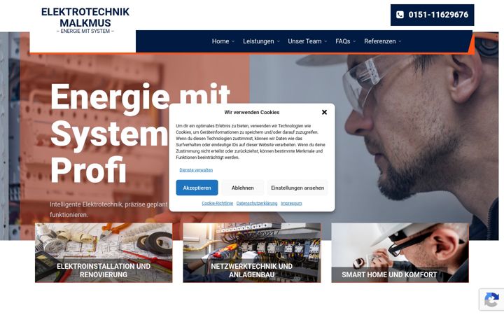 Екранна снимка на elektrotechnik-malkmus.de