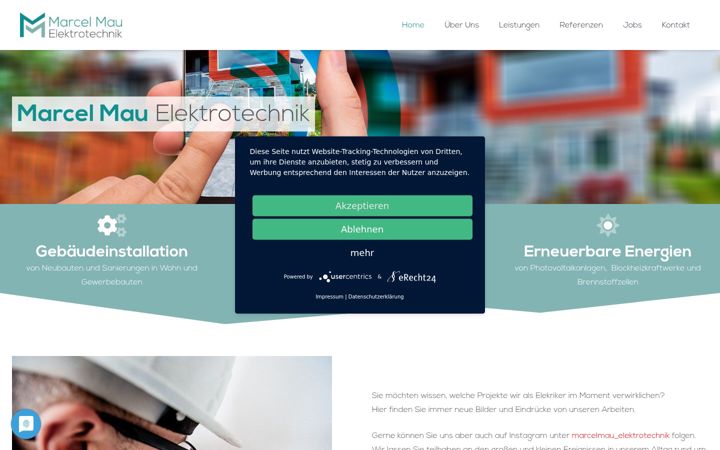 Екранна снимка на elektrotechnik-mau.de
