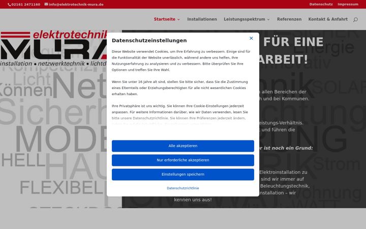 Screenshot von elektrotechnik-mura.de