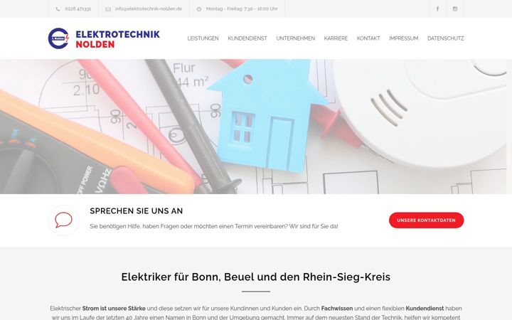Captura de ecrã de elektrotechnik-nolden.de