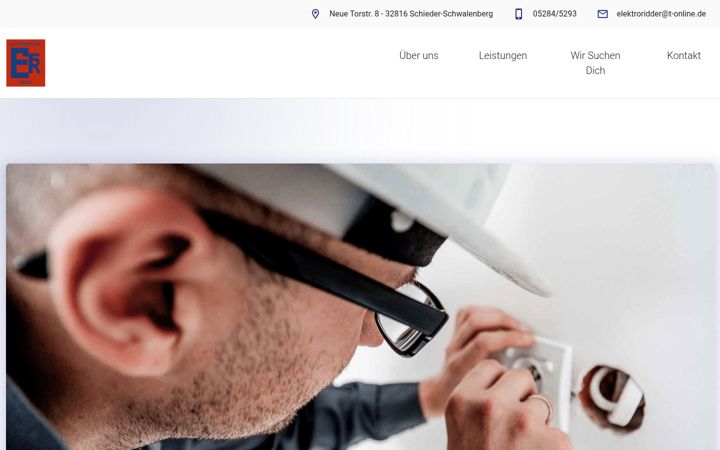 Screenshot von elektrotechnik-ridder.de