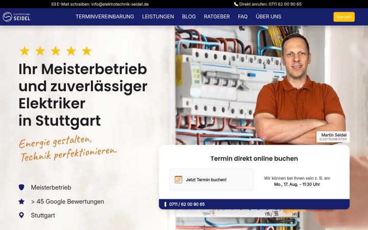Screenshot von elektrotechnik-seidel.de