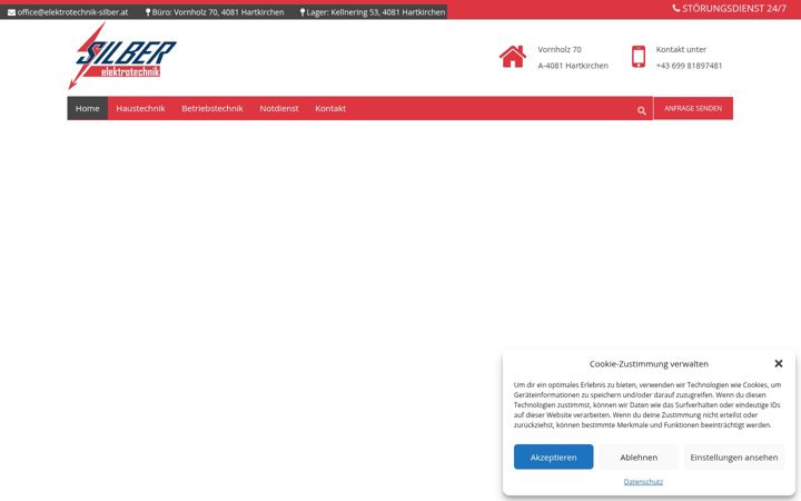 Screenshot di elektrotechnik-silber.at