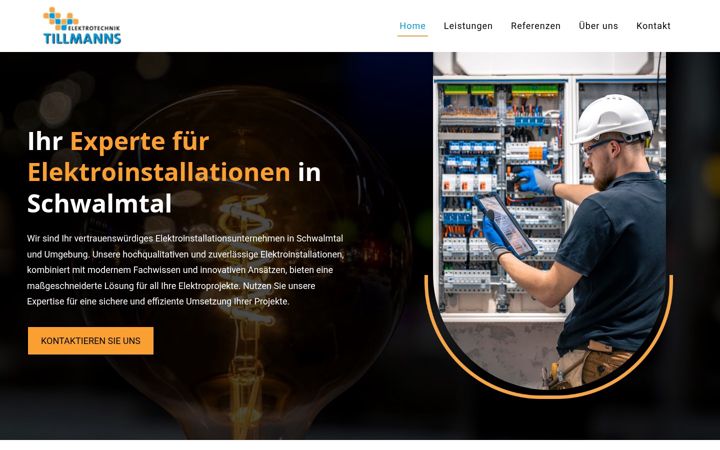 Екранна снимка на elektrotechnik-tillmanns.de