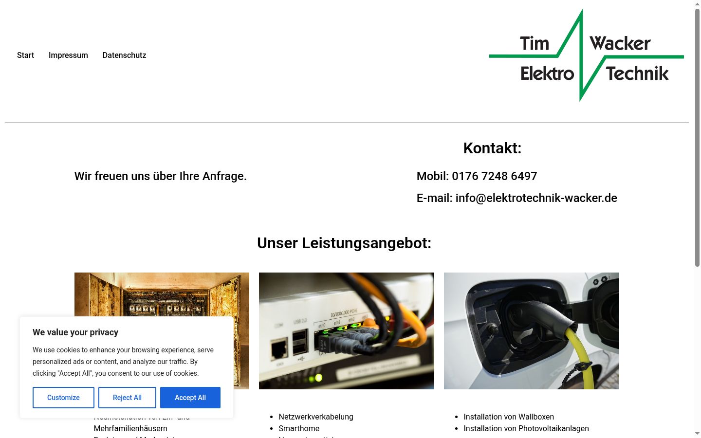 Screenshot tal-banner tal-kunsens muri qabel kwalunkwe interazzjoni