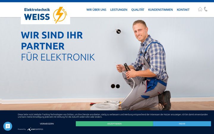 Екранна снимка на elektrotechnik-weiss.de