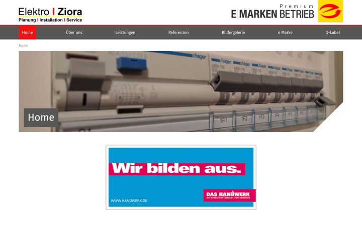 Екранна снимка на elektrotechnik-ziora.de