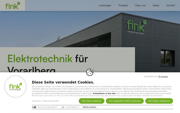 Screenshot di elektrotechnikfink.at