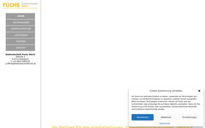 Screenshot di elektrotechnikfuchs.at