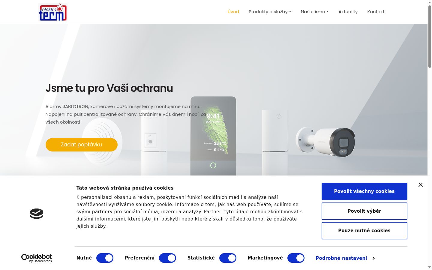 Snímek obrazovky baneru souhlasu zobrazeného před jakoukoli interakcí
