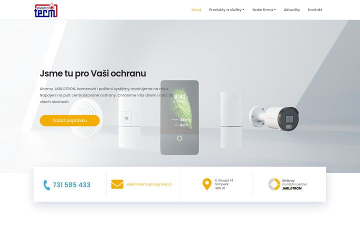 Screenshot ta' elektroterm.cz