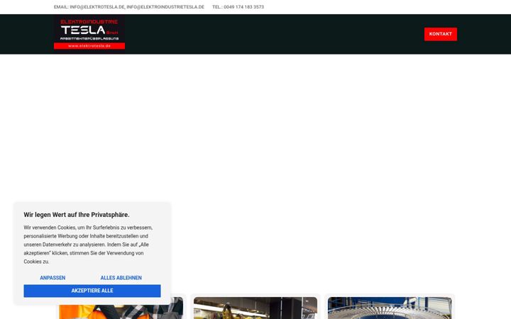 Екранна снимка на elektrotesla.de