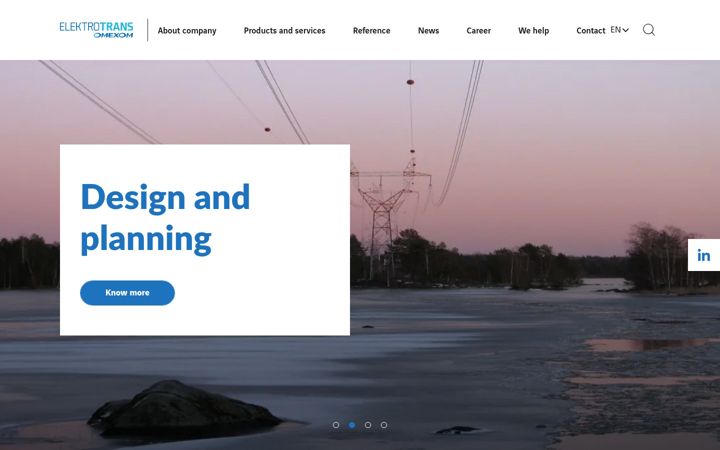 Skærmbillede af elektrotrans.cz