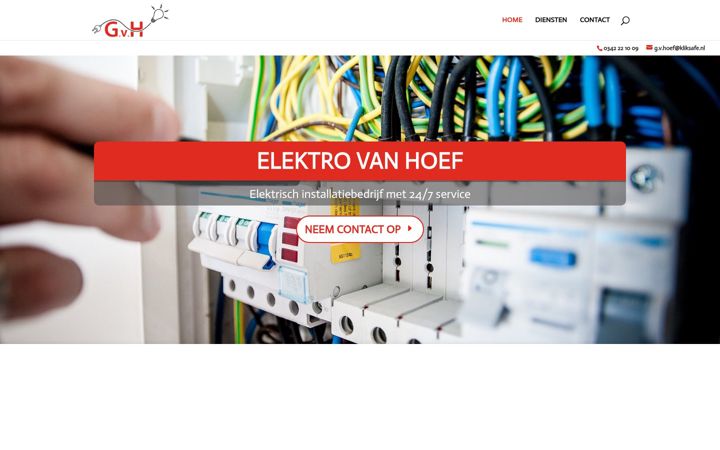 Screenshot of elektrovanhoef.nl