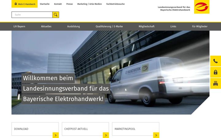 Екранна снимка на elektroverband-bayern.de