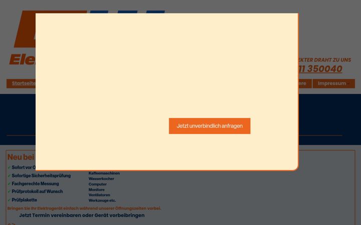 Screenshot of elektrowagner.eu