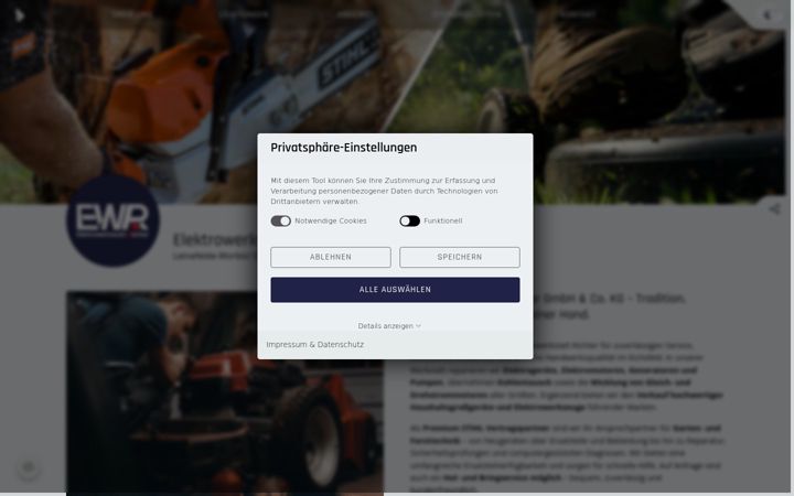 Екранна снимка на elektrowerkstatt-richter-gmbh.de