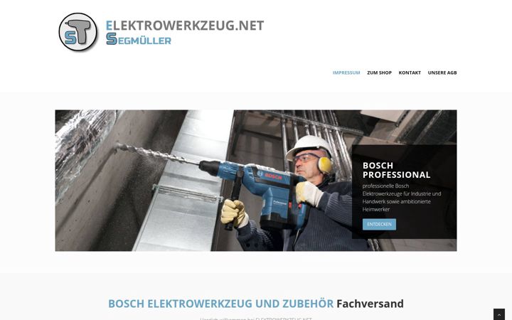 Screenshot ta' elektrowerkzeug.net