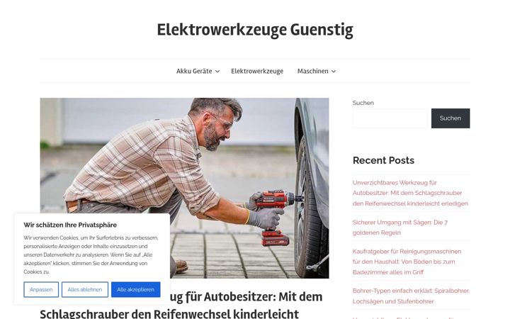 Екранна снимка на elektrowerkzeuge-guenstig.de