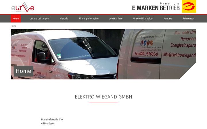 Skærmbillede af elektrowiegand.de