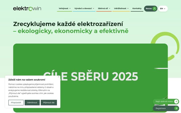 Skærmbillede af elektrowin.cz