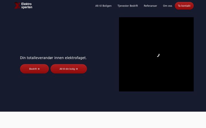 Ekrano kopija elektroxperten.no