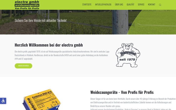Screenshot of elektrozaun.com