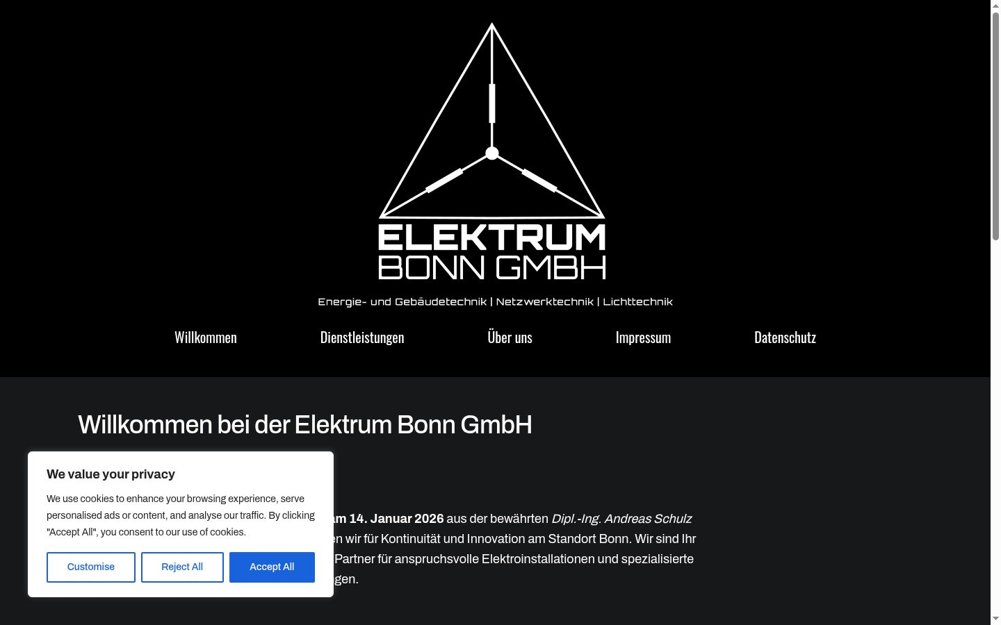 Screenshot tal-banner tal-kunsens muri qabel kwalunkwe interazzjoni