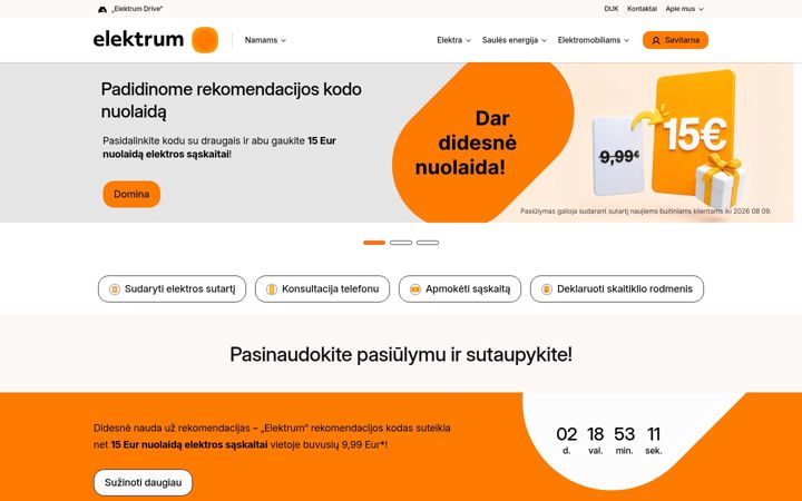 Screenshot of elektrum.lt