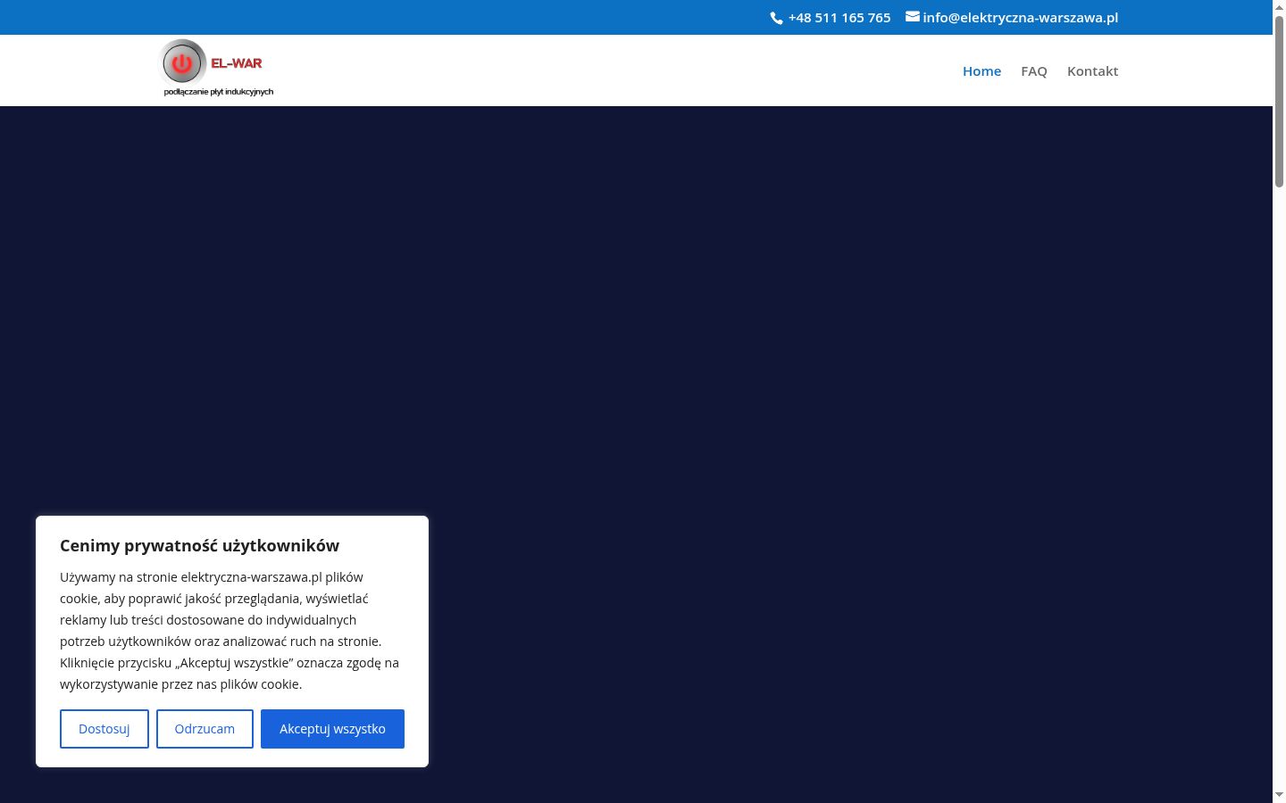 Snímek obrazovky baneru souhlasu zobrazeného před jakoukoli interakcí
