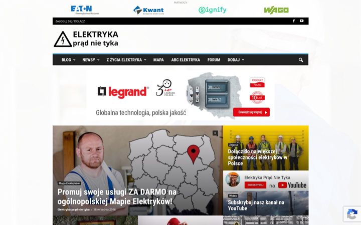 Screenshot of elektrykapradnietyka.com