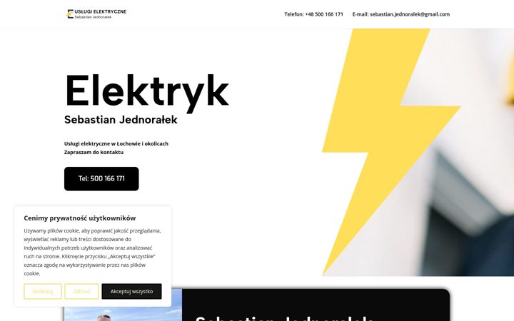 Snímek obrazovky elektryklochow.pl