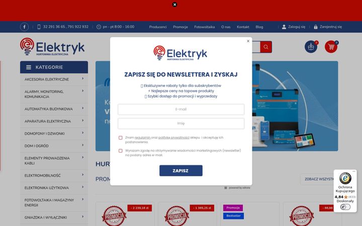 Captura de ecrã de elektryknet.pl