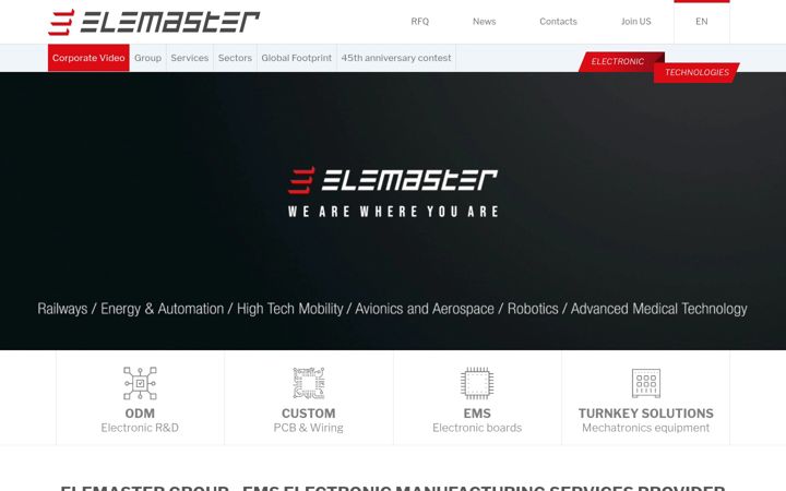 Screenshot of elemaster.com