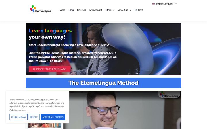 Screenshot of elemelingua.com