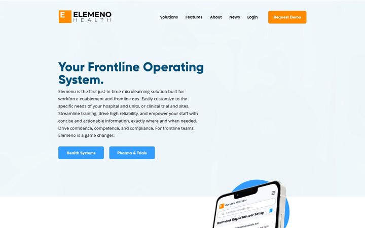 Screenshot of elemenohealth.com