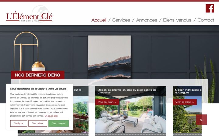 Screenshot stránky element-cle.fr