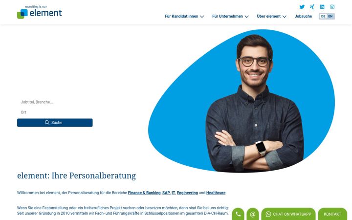 Екранна снимка на element.de