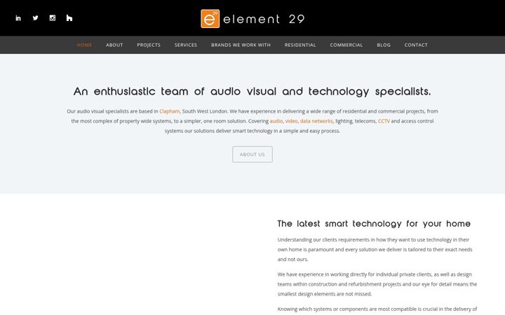 Ekrānuzņēmums no element29.co.uk