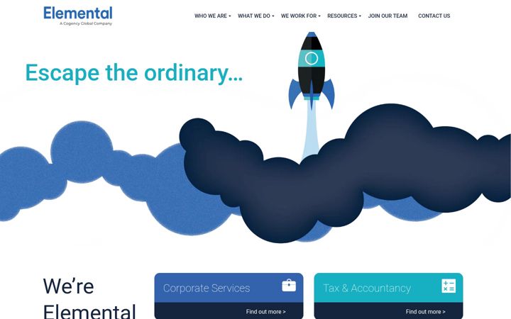 Screenshot of elementalcosec.com