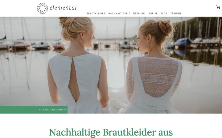 Екранна снимка на elementar-brautkleider.de
