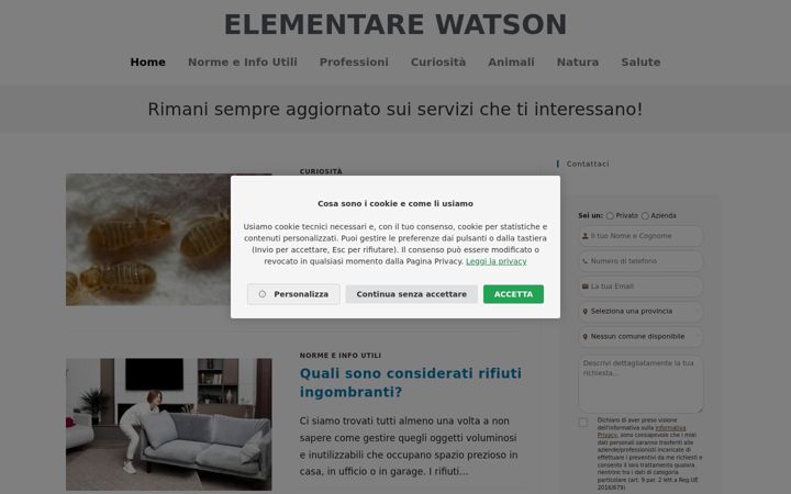Ekrānuzņēmums no elementarewatson.it