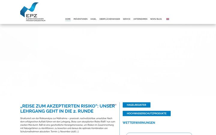 Snímek obrazovky elementarschaden.at