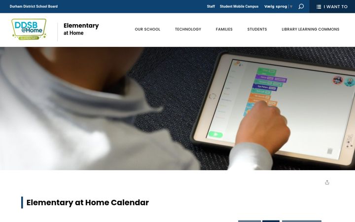 Captura de pantalla de elementaryathome-calendar.ddsb.ca