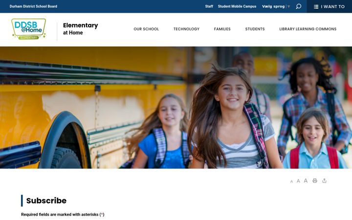 Captura de pantalla de elementaryathome-subscribe.ddsb.ca
